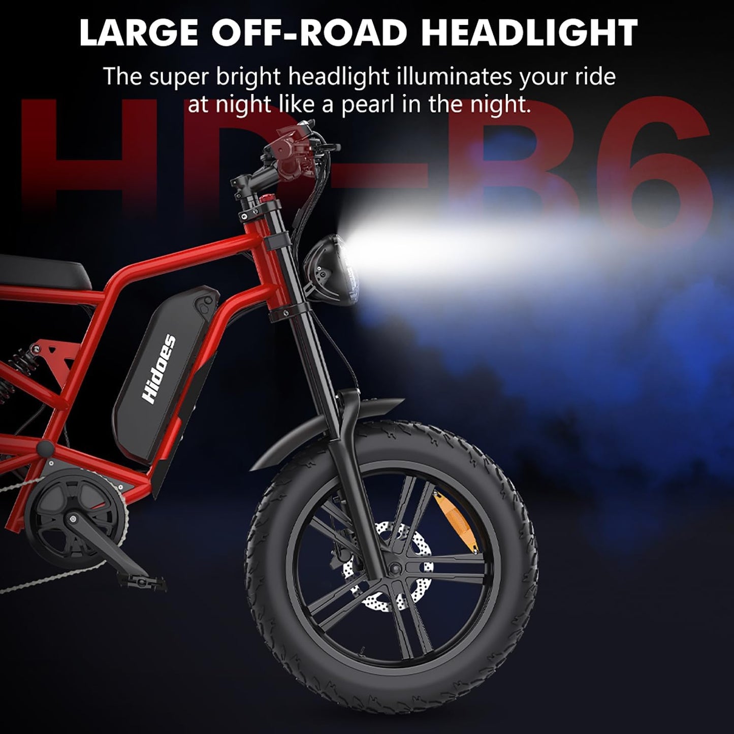 iENYRID Electric Bike for Adults, Fat Tire Hidoes B6 25KM/H Electric Bike Bicycles 15.6Ah Removable Battery E Bikes for Adults Electric Mountain Bike for Men
