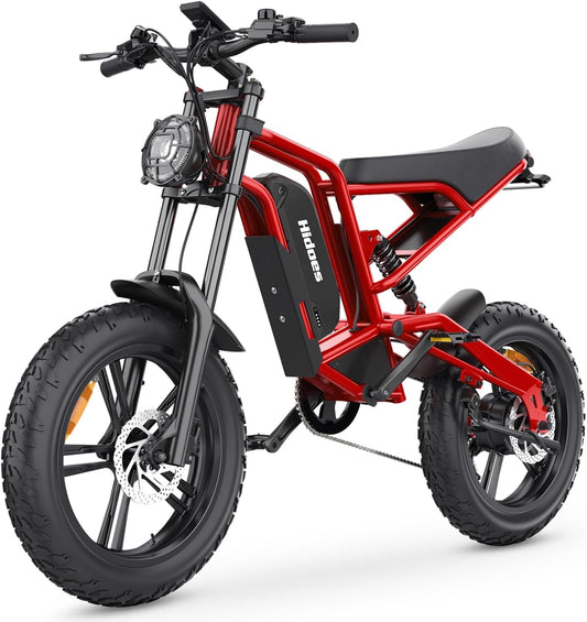 iENYRID Electric Bike for Adults, Fat Tire Hidoes B6 25KM/H Electric Bike Bicycles 15.6Ah Removable Battery E Bikes for Adults Electric Mountain Bike for Men