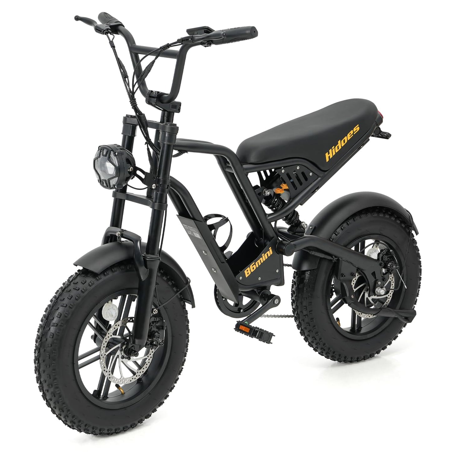Kanpe 20" * 4" Electric Bikes for Adults,Hidoes B6 Road Bike Electric Mountain Bike with 48V 15.6Ah Removable Battery, 80KM Range,7-Speed,LCD Display,Fat Tyre E-bike with Dual Suspension