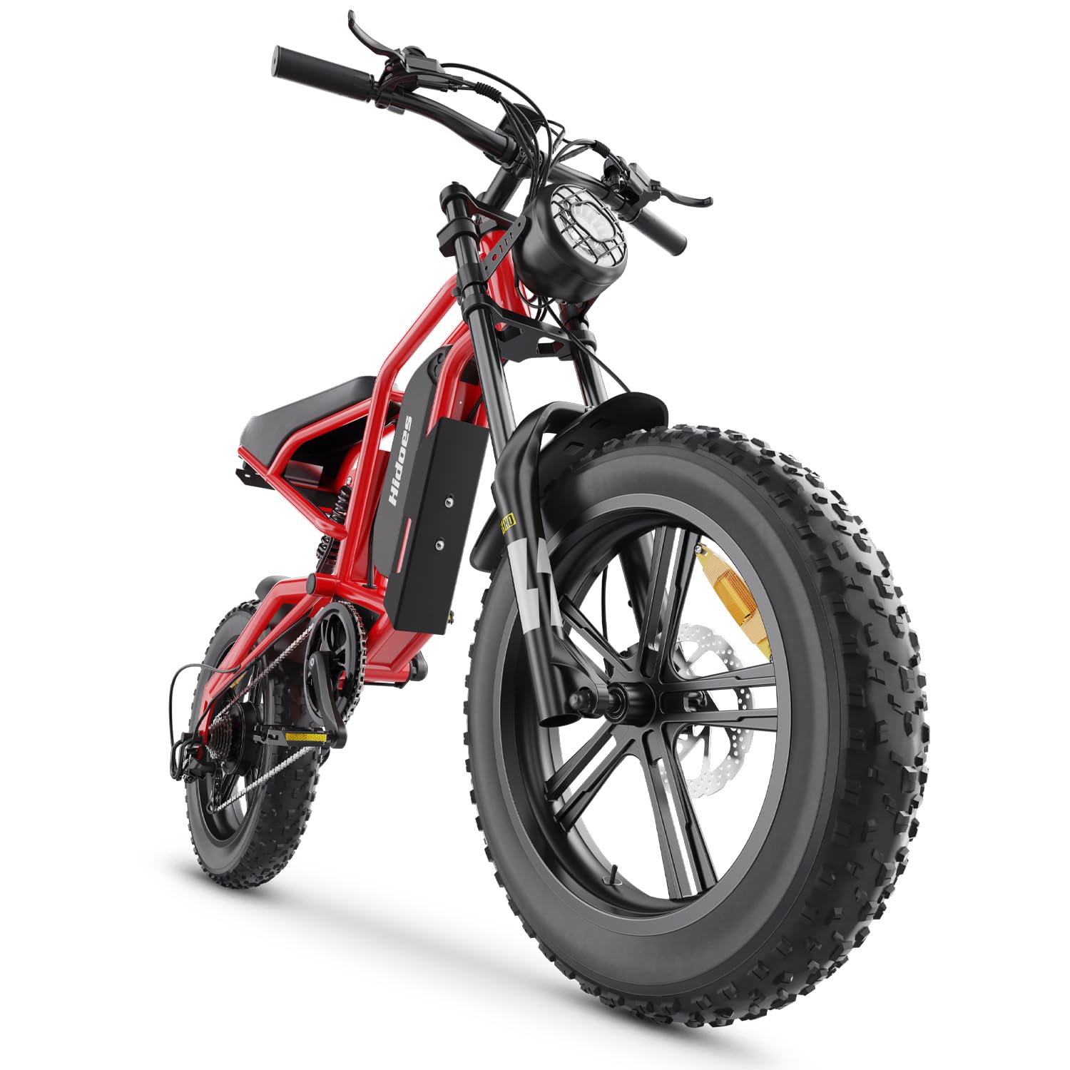 Kanpe 20" * 4" Electric Bikes for Adults,Hidoes B6 Road Bike Electric Mountain Bike with 48V 15.6Ah Removable Battery, 80KM Range,7-Speed,LCD Display,Fat Tyre E-bike with Dual Suspension